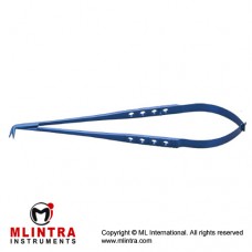 Potts Style Scissors Flat handle,short fine blades 90° angle,20.cm